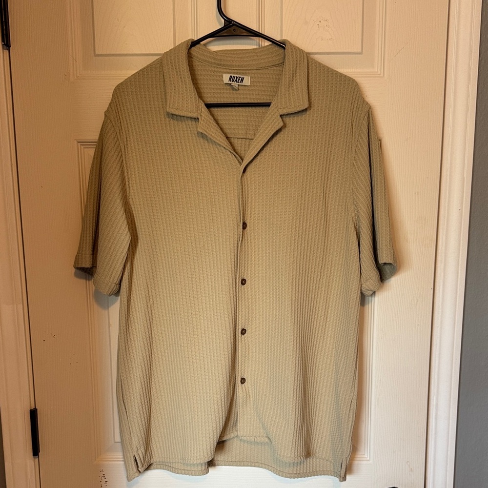 🌻3 for $18 Men's Ruxen Beige Short Sleeve Shirt Size XL
